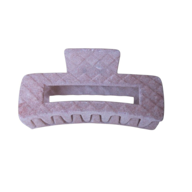 کلیپس مخملی مستطیلی صورتی چرک