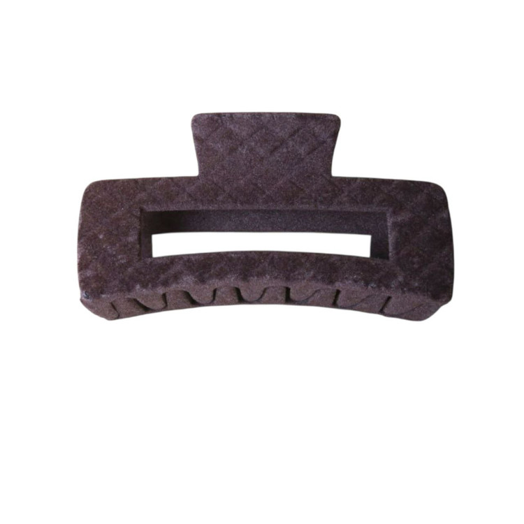 کلیپس مخملی مستطیلی قهوه ای روشن