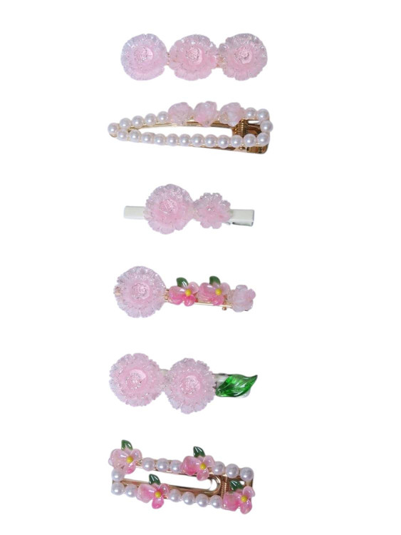 پک گیره گلهای صورتی